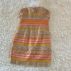 Strapless, Knee length Dress